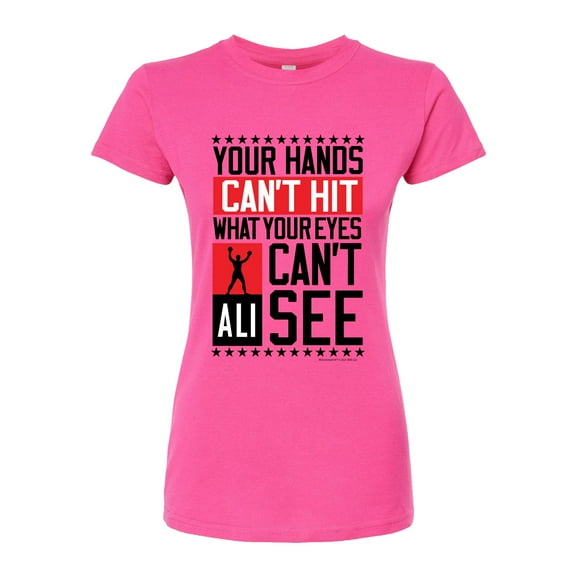 Muhammad Ali - Boxing Legend - Your Hands Can't Hit - Juniors Fitted Graphic T-Shirt