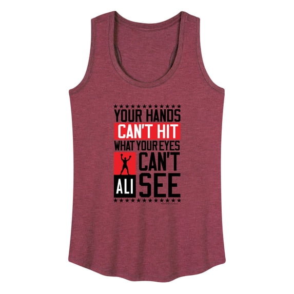 Muhammad Ali - Boxing Legend - Your Hands Can't Hit - Women's Racerback Tank Top