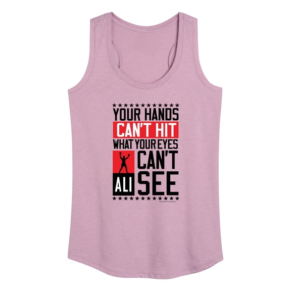 Muhammad Ali - Boxing Legend - Your Hands Can't Hit - Women's Racerback Tank Top