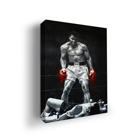 Muhammad Ali Canvas Wall Art by DreamController- 12x16 inches Boxing Wall Decor | HD Printed & Wooden framed wall art | Modern Wall Decor for Gift | Kids Room Decor | Made in USA