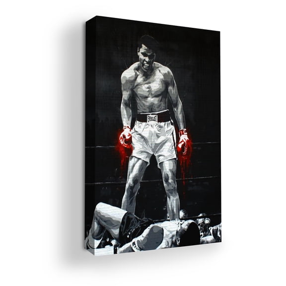 Muhammad Ali Canvas Wall Art by DreamController- 16x20 inches Boxing Wall Decor | HD Printed & Wooden framed wall art | Modern Wall Decor for Gift | Kids Room Decor | Made in USA