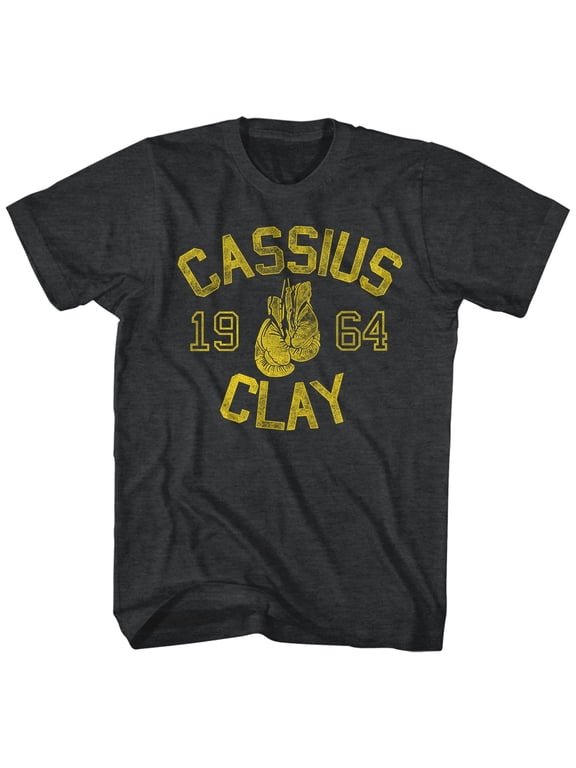 Muhammad Ali Cassius Clay Black Heather Adult T-Shirt