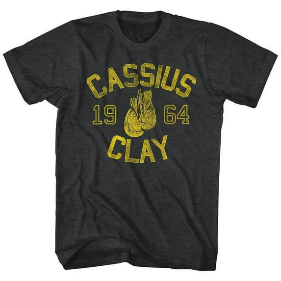 Muhammad Ali Cassiusclay Black Heather Adult T-Shirt 2Xlt