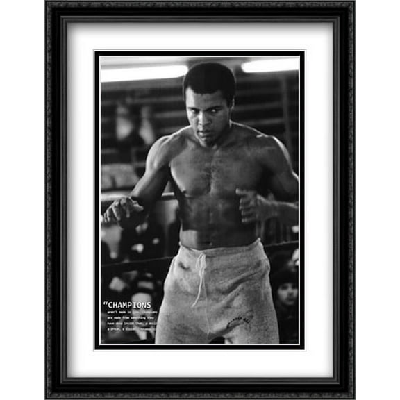 Muhammad Ali: Champions 2x Matted 28x38 Large Black Ornate Framed Art Print