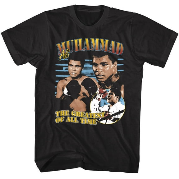 Muhammad Ali Collage Black Adult T-Shirt Xl