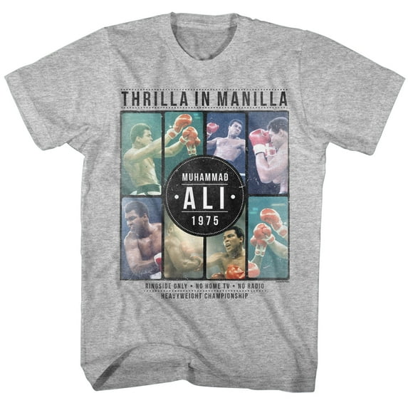 Muhammad Ali Collage Gray Heather Adult T-Shirt