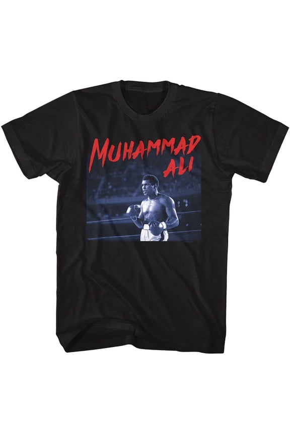 Muhammad Ali Stands Alone Men's T Shirt (Black, AdultM)