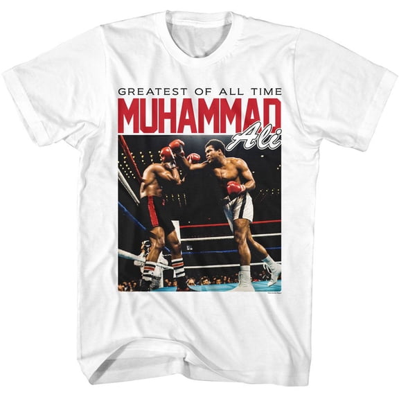 Muhammad Ali Fight Ring White Adult T-Shirt M