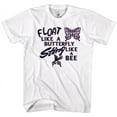 thumbnail image 1 of Muhammad Ali Float Like A Butterfly White Adult T-Shirt 4Xl, 1 of 2