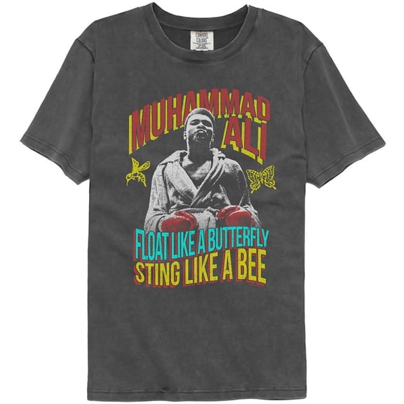 Muhammad Ali Float Sting Tricolor Coal Comfort Color Adult T-Shirt 2Xl