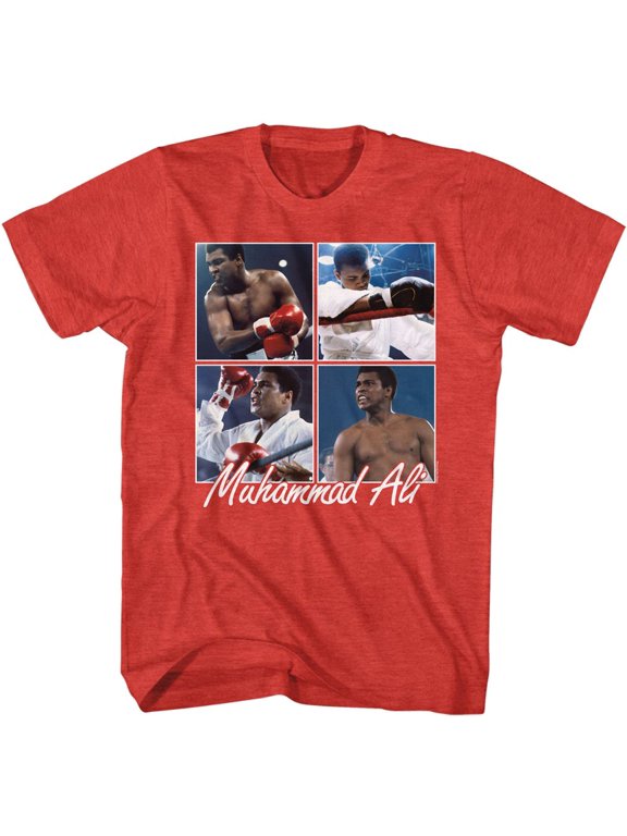 Muhammad Ali Four Squares Red Heather T-Shirt