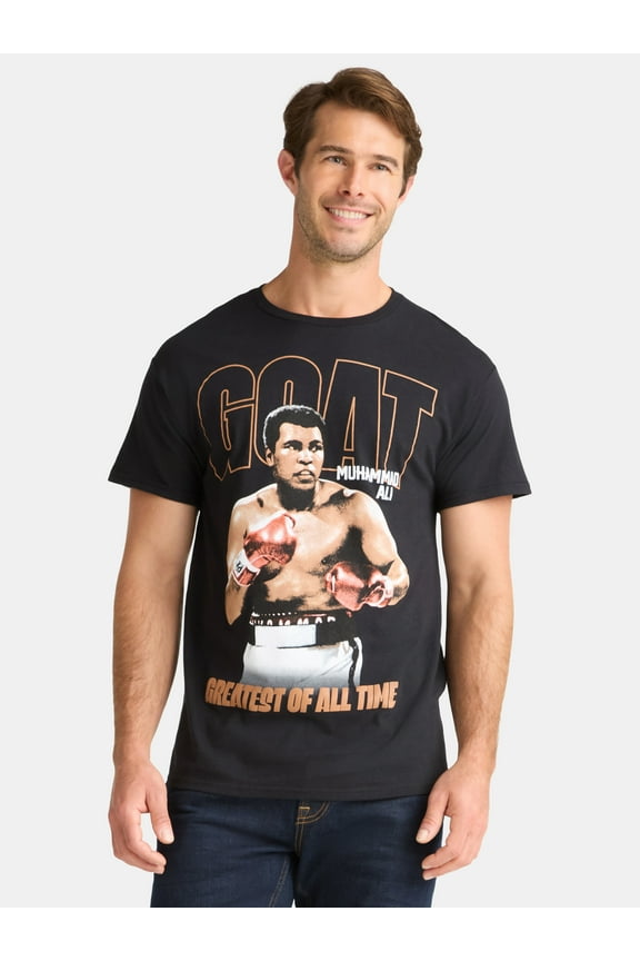 G.O.A.T Men's and Big Men's Graphic Tee with Short Sleeves, Sizes S-3XL