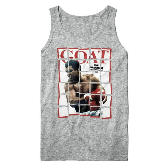 Muhammad Ali Goaty Gray Heather Adult Tank Top