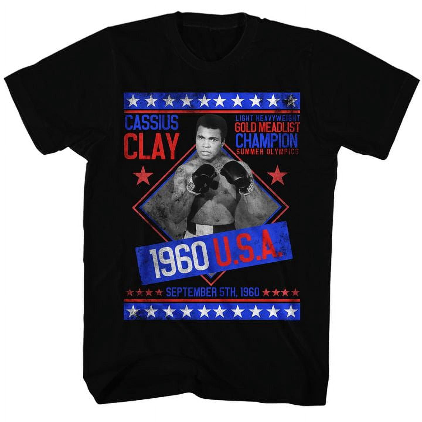 Muhammad Ali Gold Medalist Black Adult T-Shirt 5Xl - Walmart.com