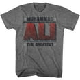 thumbnail image 1 of Muhammad Ali Greatest Graphite Heather Adult T-Shirt 4Xl, 1 of 2