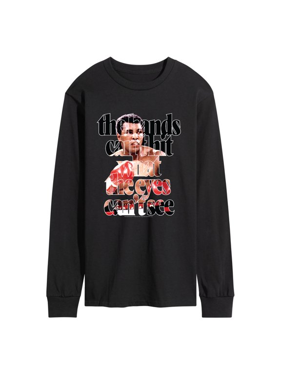 - Hands Can't Hit Ali Men's Long Sleeve Graphic T-Shirt