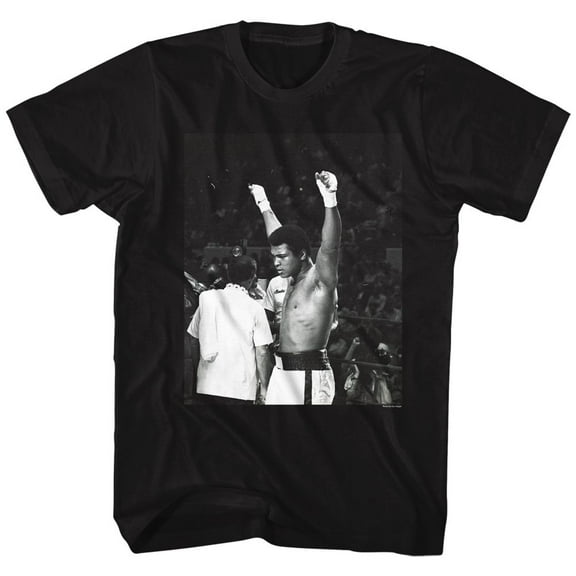 Muhammad Ali Hands In The Air Black Adult T-Shirt 5Xl