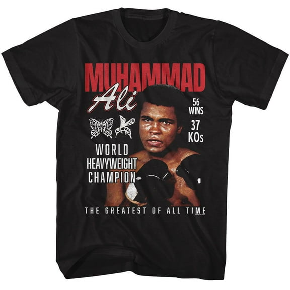 Muhammad Ali Original Champion Men's T Shirt (Black, Adult4XL)
