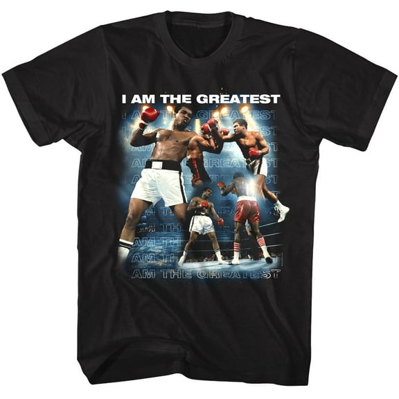 Muhammad Ali The Greatest Montage Men's T Shirt (Black, Adult2XL)