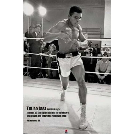 Muhammad Ali I'm so fast poster Laminated Poster (36 x 24)
