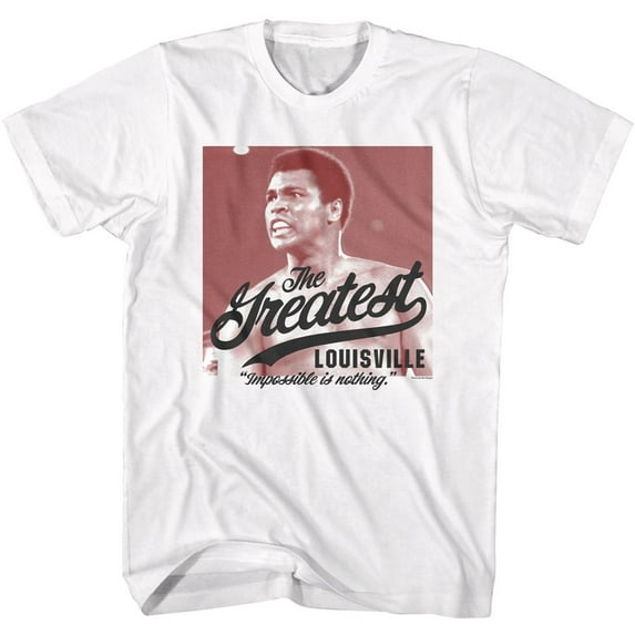 Muhammad Ali Impossible Is Nothing White Adult T-Shirt 6Xl