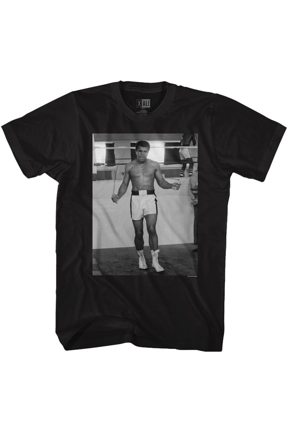 Muhammad Ali Jumpin' Rope Black Adult T-Shirt