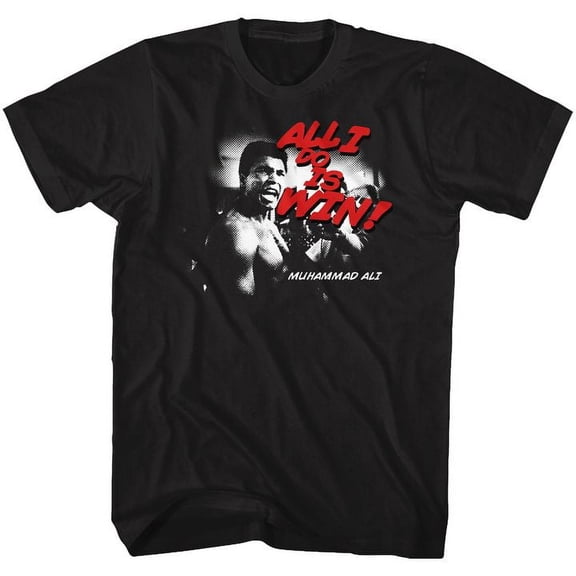 Muhammad Ali Look At Him Go Black Adult T-Shirt 6Xl