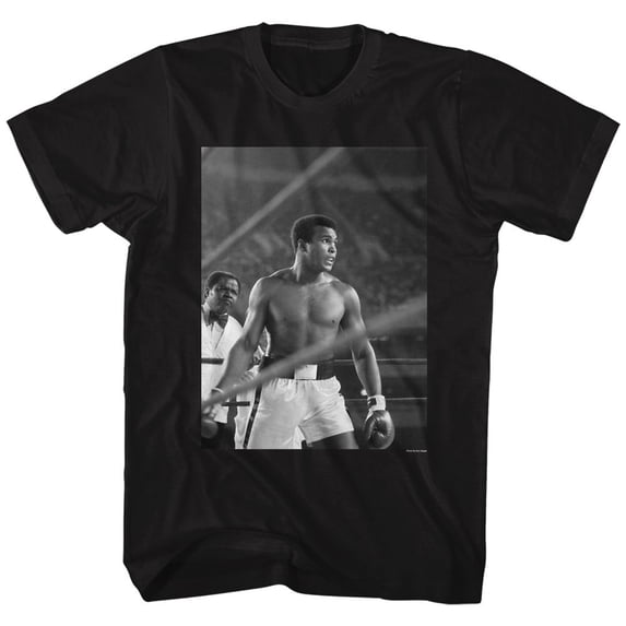 Muhammad Ali Look Ahead Black Adult T-Shirt Xlt