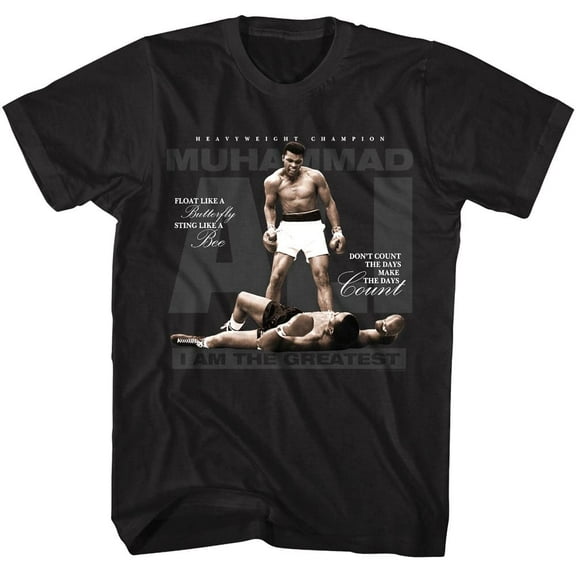 Muhammad Ali Make the Days Count Men's T Shirt (Black, Big&Tall3XLT)
