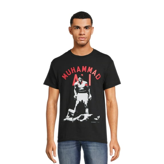 Muhammad Ali Men’s Oversize Print Graphic Tee with Short Sleeves, Sizes S-3XL