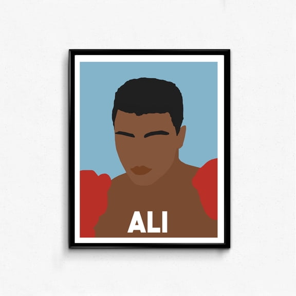 Muhammad Ali Minimalist Portrait Poster