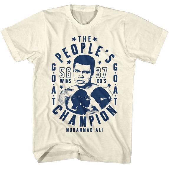 Muhammad Ali Peoples Champ Goat Natural Adult T-Shirt S