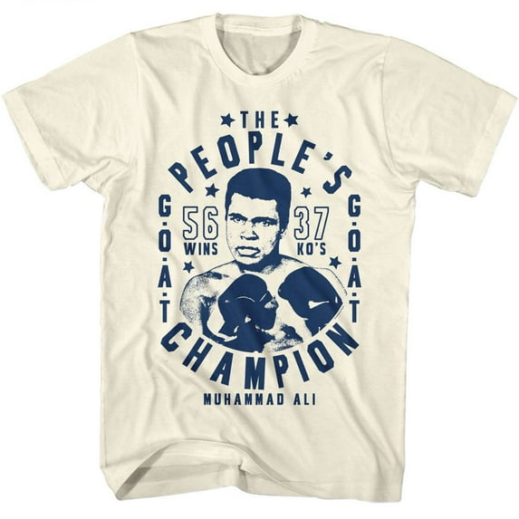 Muhammad Ali Peoples Champ Goat Natural Adult T-Shirt Xl