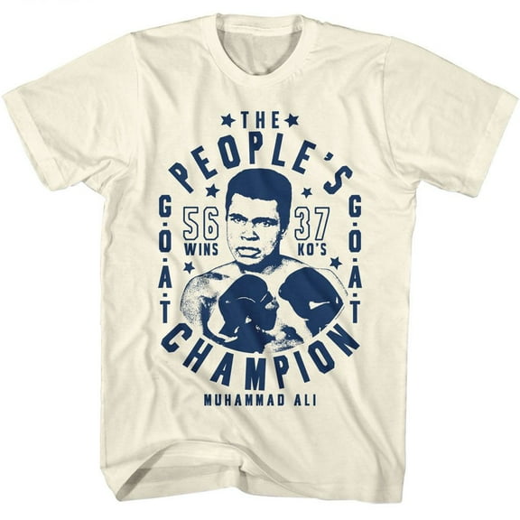 Muhammad Ali Peoples Champ Goat Natural Adult T-Shirt
