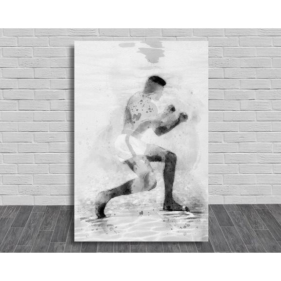 Muhammad Ali Poster Print, Ali Underwater, Canvas Wrap, Man Cave, Kids Room, Game Room, Bar