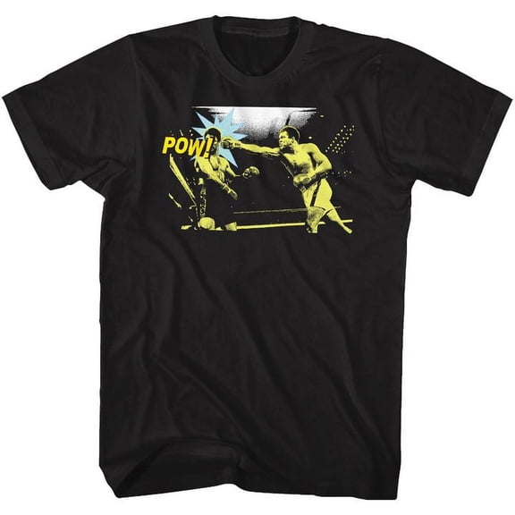 Muhammad Ali Pow Black Adult T-Shirt 2Xlt