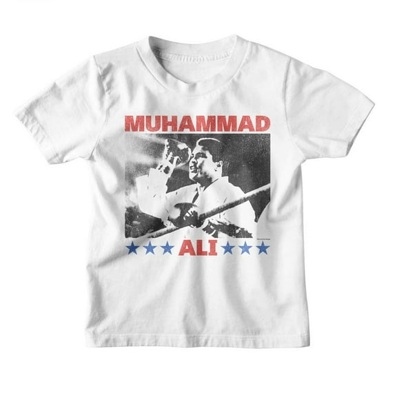 Muhammad Ali Raising Fist White Youth T-Shirt