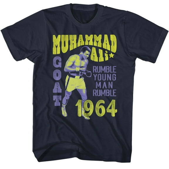 Muhammad Ali Rumble Young Man Rumble Navy T-Shirt