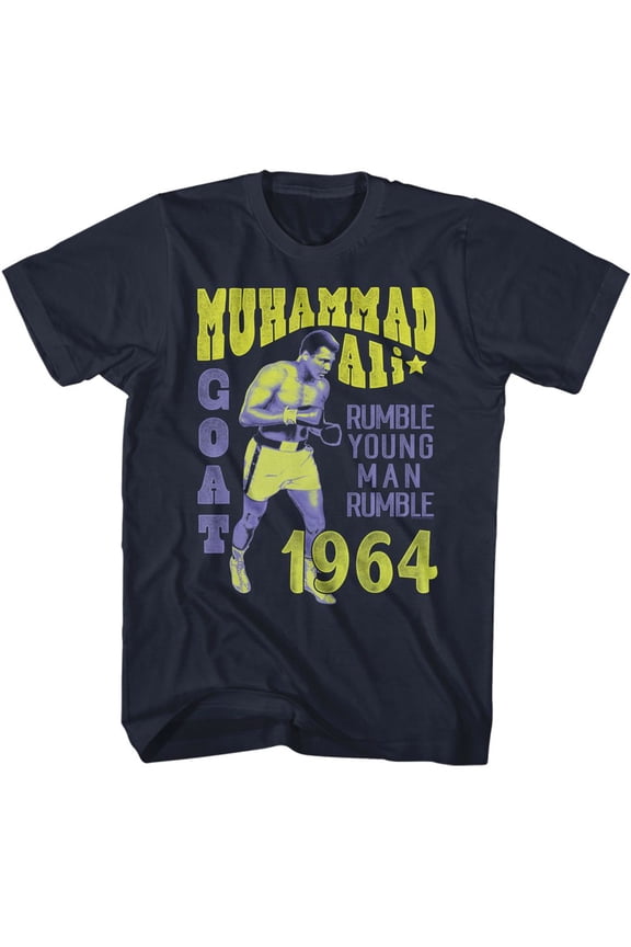 Muhammad Ali Rumble Young Man Rumble Navy T-Shirt