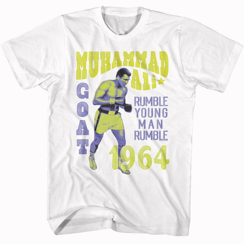 Muhammad Ali Rumble Young Man Rumble White Adult T-Shirt - Walmart.com