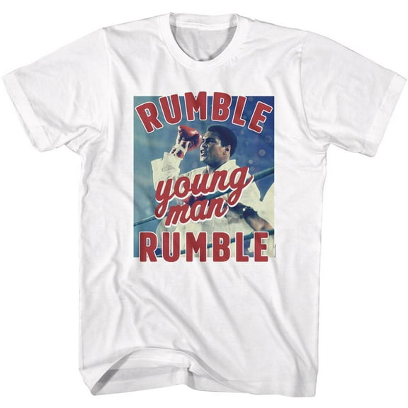 Muhammad Ali Rumble Young Man White Adult T-Shirt M