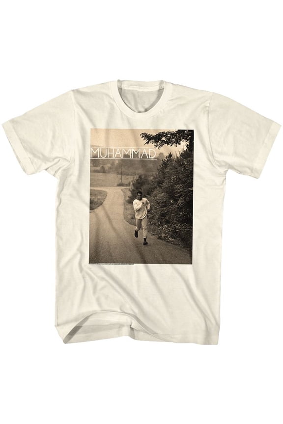 Muhammad Ali Running Natural Adult T-Shirt 4Xl