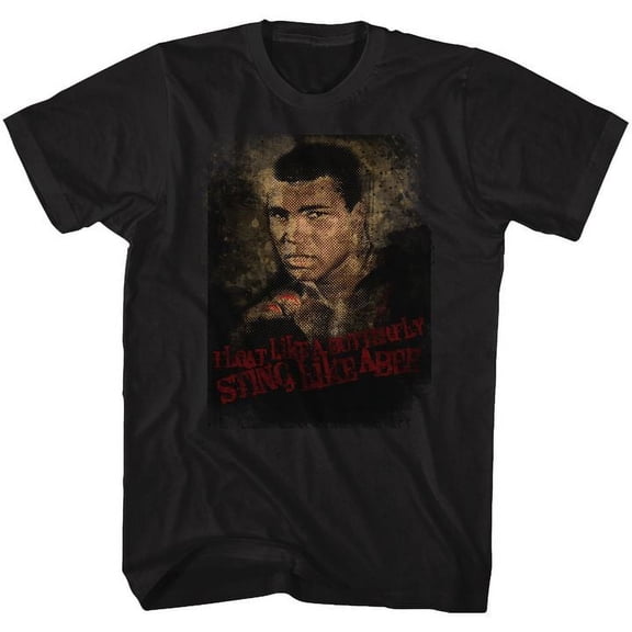 Muhammad Ali Sting Like A Bee Black Adult T-Shirt 6Xl