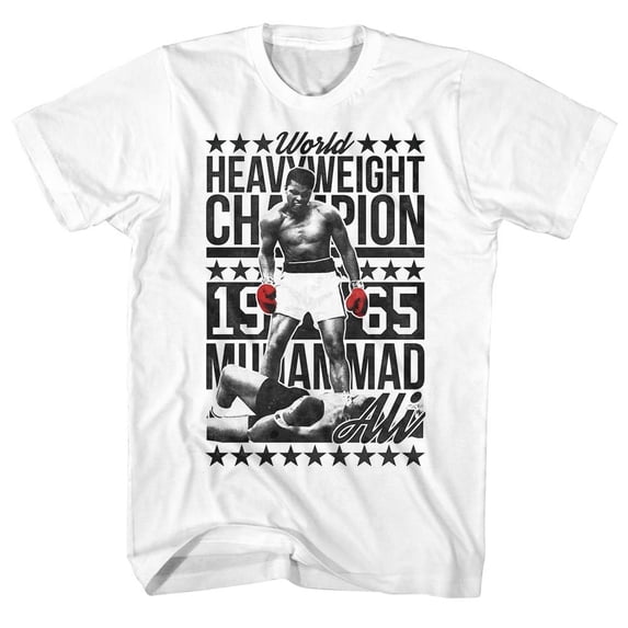 Muhammad Ali Sixfourchamp White Adult T-Shirt 5Xl