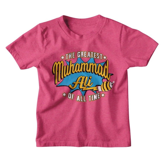 Muhammad Ali Stinger Glove Vintage Hot Pink Youth T-Shirt Xs (5-6)
