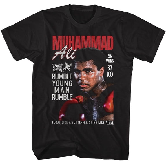 Muhammad Ali Sweat Photograph Black Adult T-Shirt 6Xl