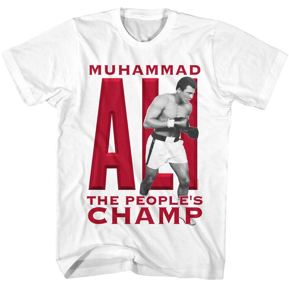 Muhammad Ali TShirt Mens The People's Champ Boxing Greatest Of All Time White