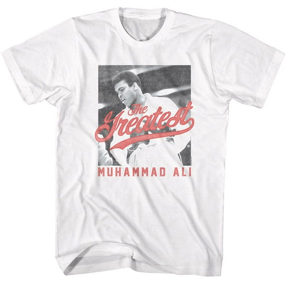 Muhammad Ali The Greatest Bw White Adult T-Shirt S