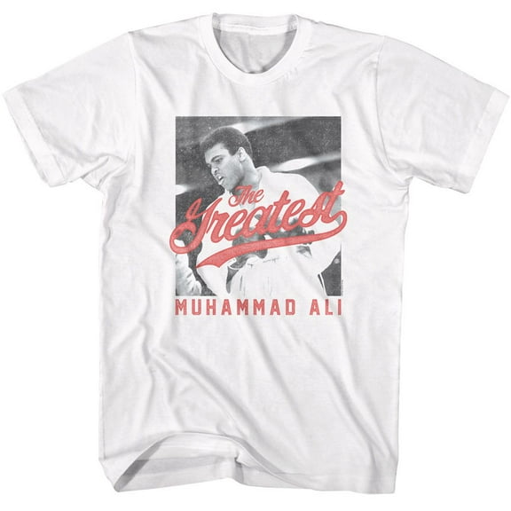 Muhammad Ali The Greatest Bw White Adult T-Shirt Xl