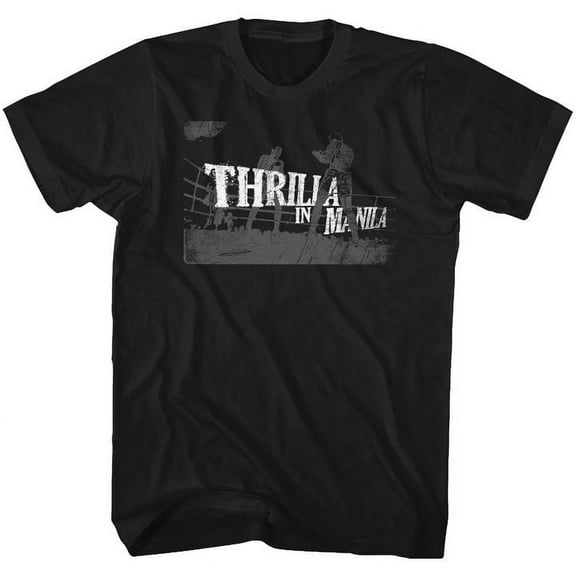 Muhammad Ali Thrilla In Manila Black Adult T-Shirt 6Xl